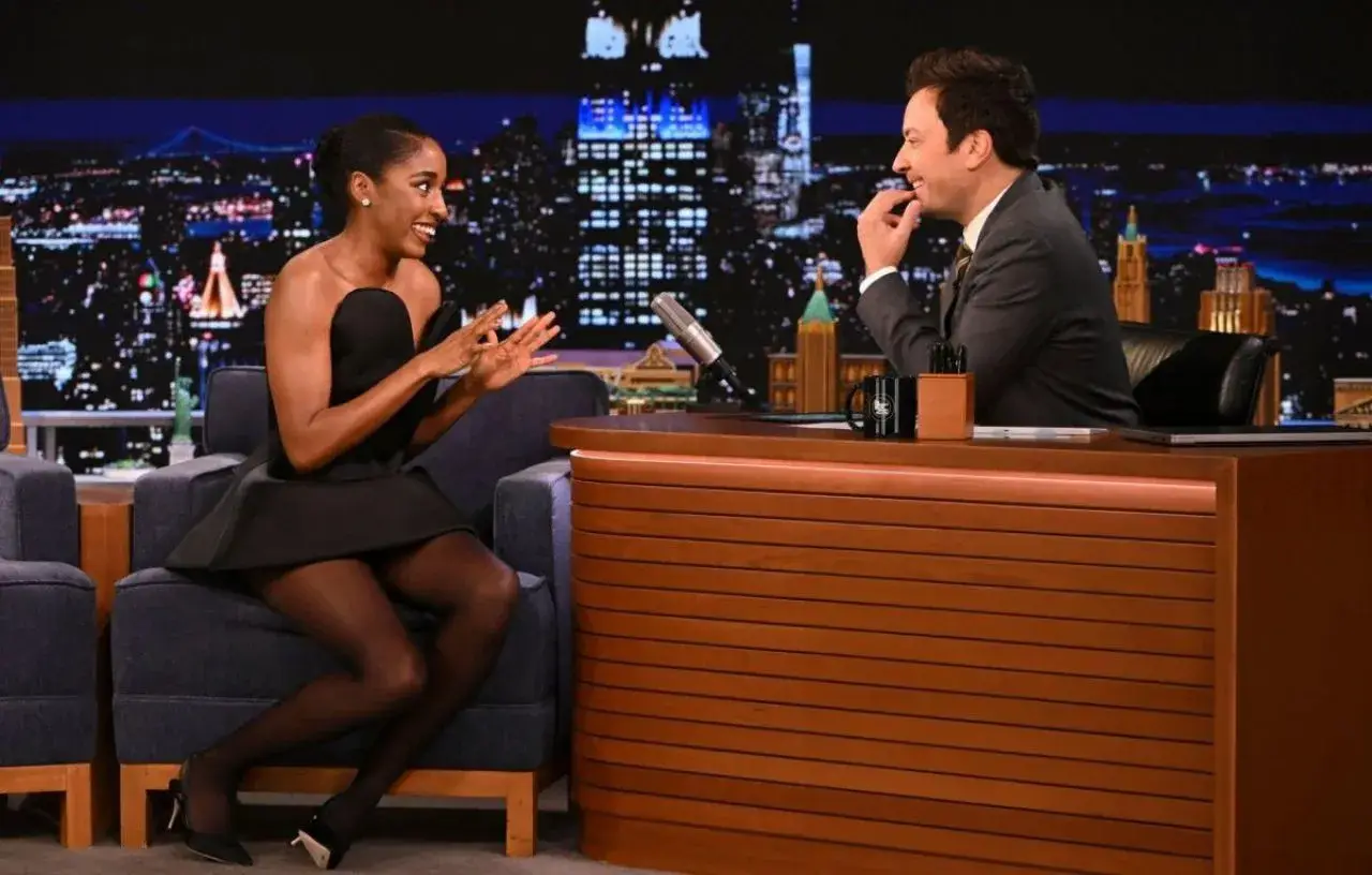 Ayo Edebiri Stills at Tonight Show Starring Jimmy Fallon